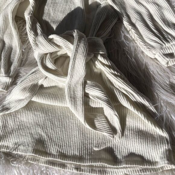 Majorelle white ribbed sweater dress/top large - Picture 3 of 10